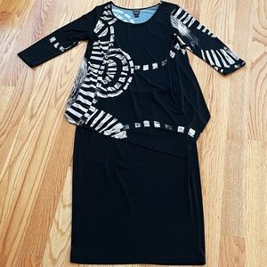 Clara Sun Woo Two Piece Skirt Set - Asymmetrical Beige / Black